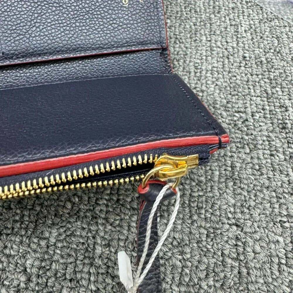 Authentic Louis Vuitton Victorine Navy Monogram Leather Wallet - Picture 9 of 15